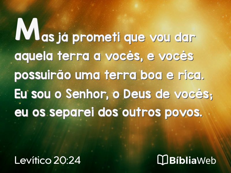 Levítico 20:24 em imagem para compartilhar