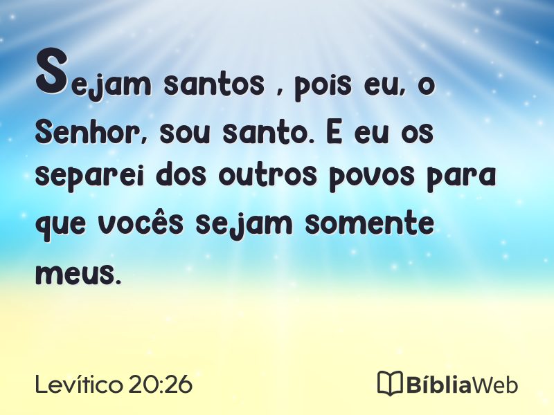 Levítico 20:26 em imagem para compartilhar