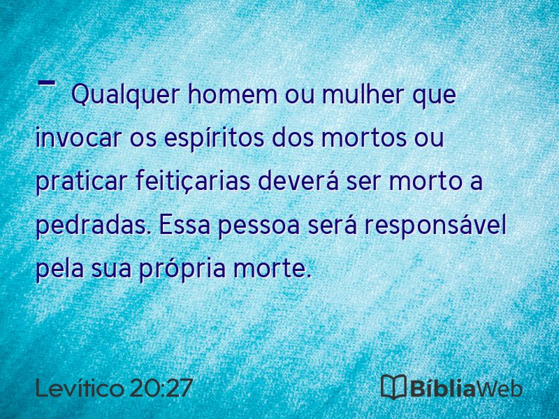 Levítico 20:27 em imagem para compartilhar