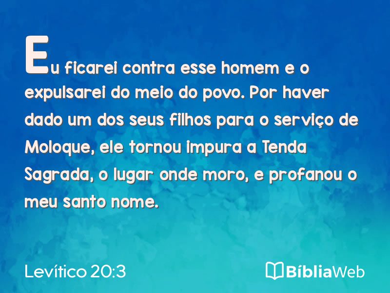Levítico 20:3 em imagem para compartilhar