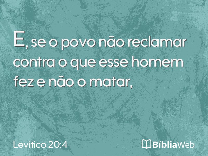 Levítico 20:4 em imagem para compartilhar