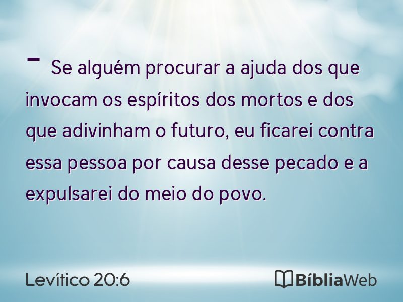 Levítico 20:6 em imagem para compartilhar