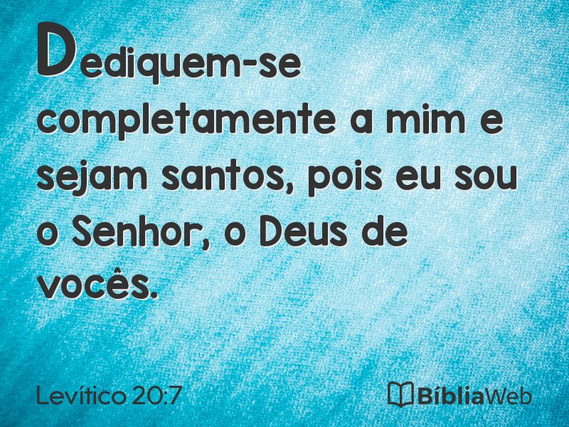 Levítico 20:7 em imagem para compartilhar