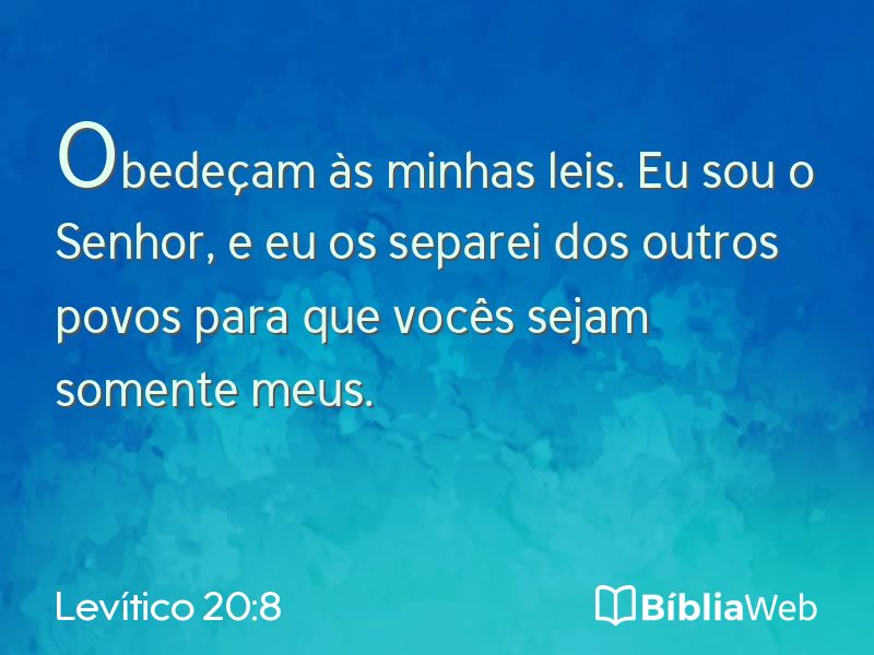 Levítico 20:8 em imagem para compartilhar