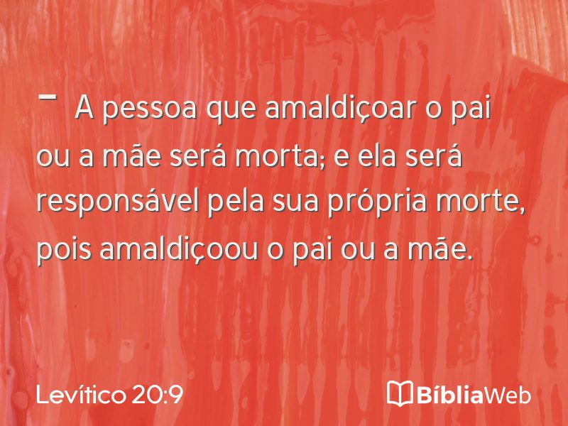 Levítico 20:9 em imagem para compartilhar