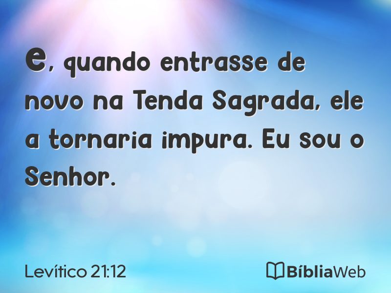 Levítico 21:12 em imagem para compartilhar