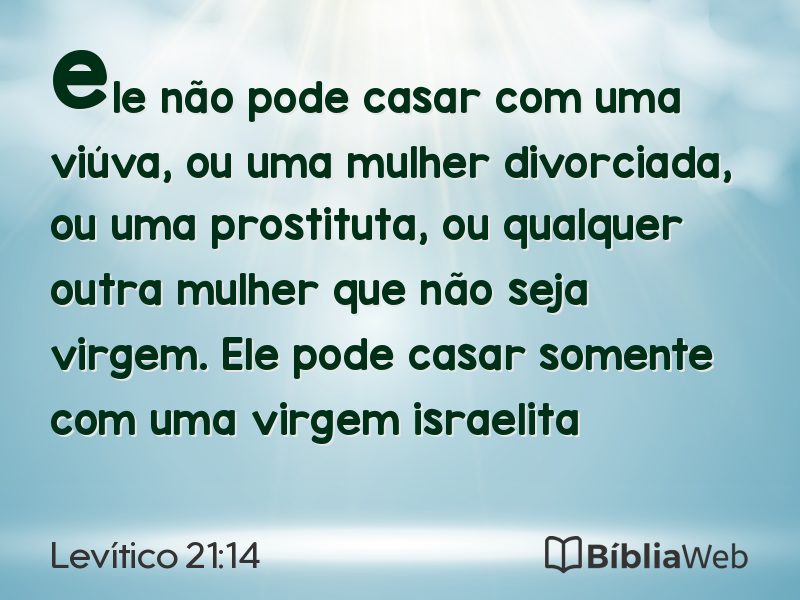 Levítico 21:14 em imagem para compartilhar