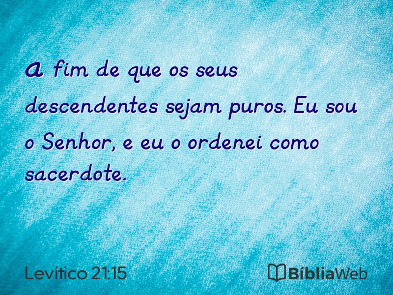 Levítico 21:15 em imagem para compartilhar