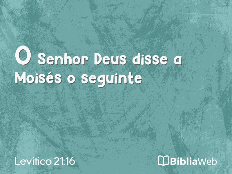 Levítico 21:16 em imagem para compartilhar