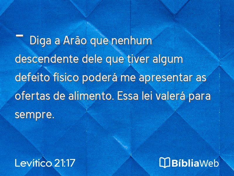 Levítico 21:17 em imagem para compartilhar