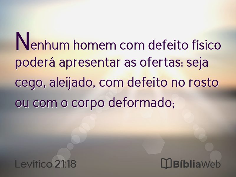 Levítico 21:18 em imagem para compartilhar