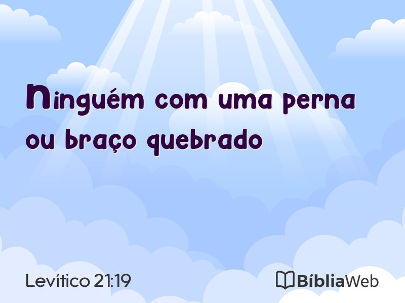 Levítico 21:19 em imagem para compartilhar