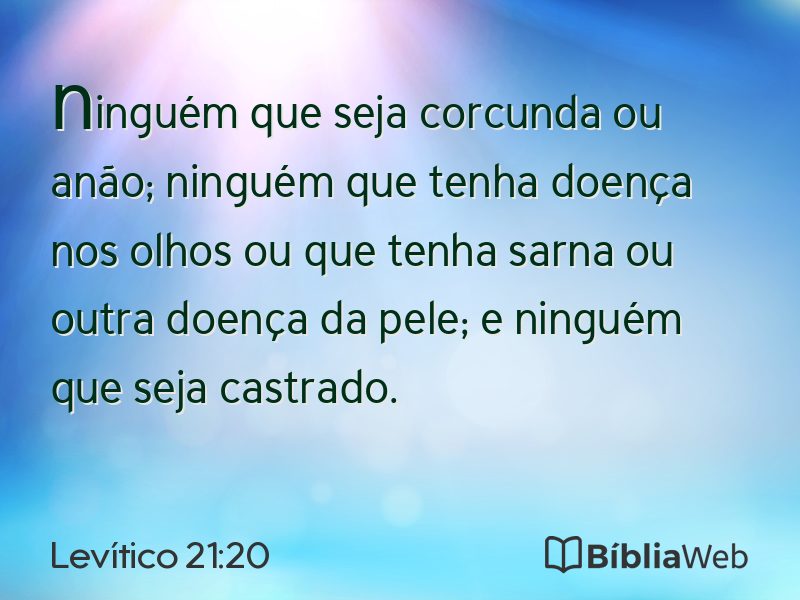 Levítico 21:20 em imagem para compartilhar