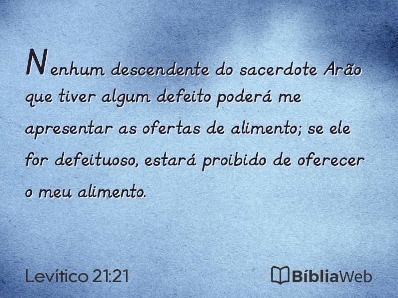 Levítico 21:21 em imagem para compartilhar