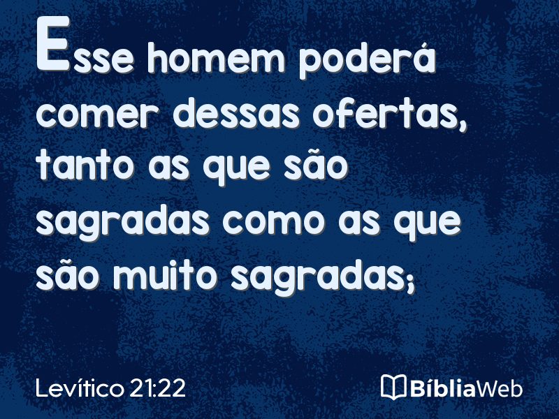 Levítico 21:22 em imagem para compartilhar