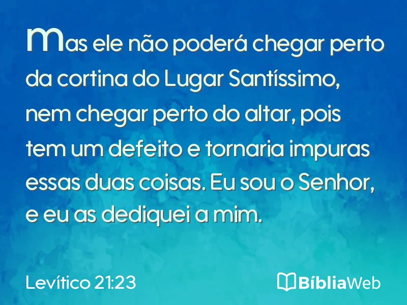 Levítico 21:23 em imagem para compartilhar