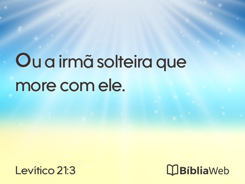 Levítico 21:3 em imagem para compartilhar
