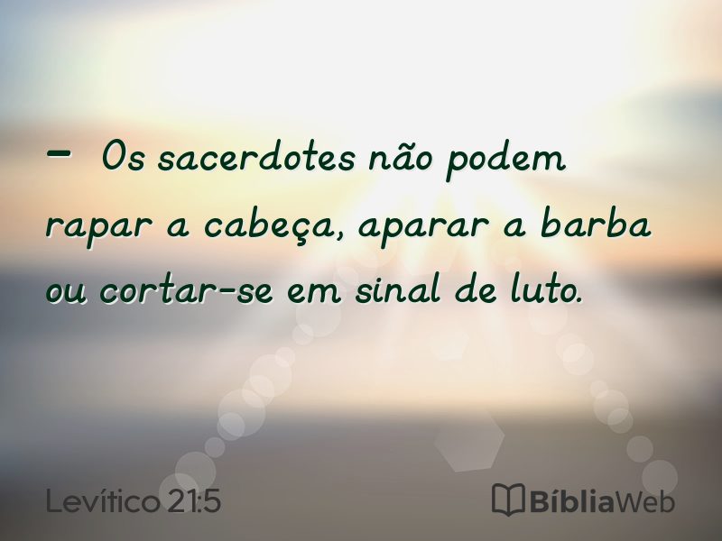 Levítico 21:5 em imagem para compartilhar