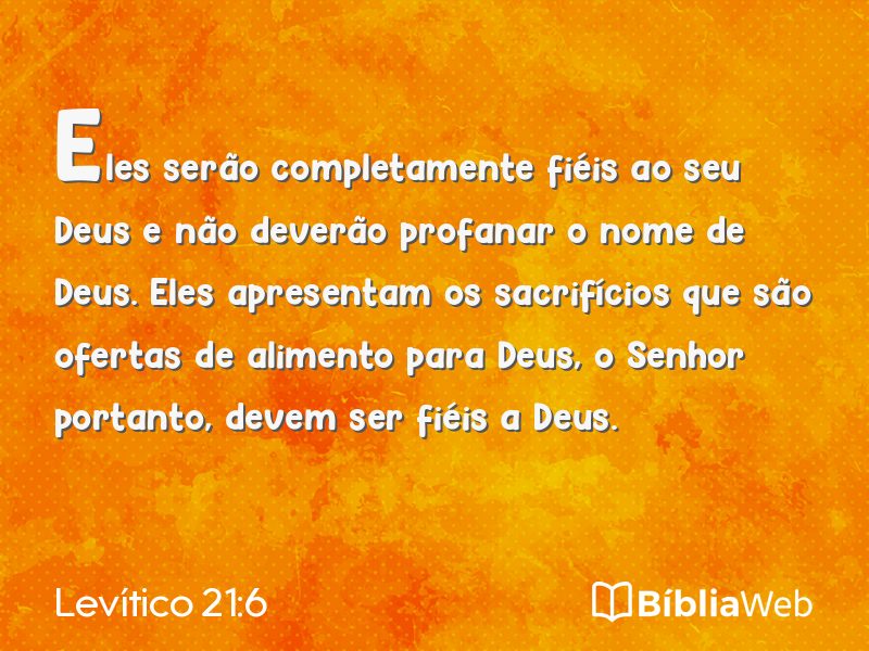 Levítico 21:6 em imagem para compartilhar