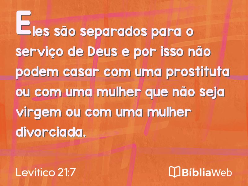 Levítico 21:7 em imagem para compartilhar