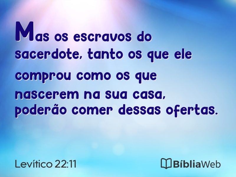 Levítico 22:11 em imagem para compartilhar