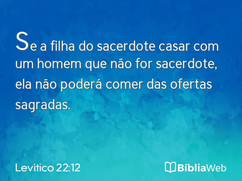 Levítico 22:12 em imagem para compartilhar