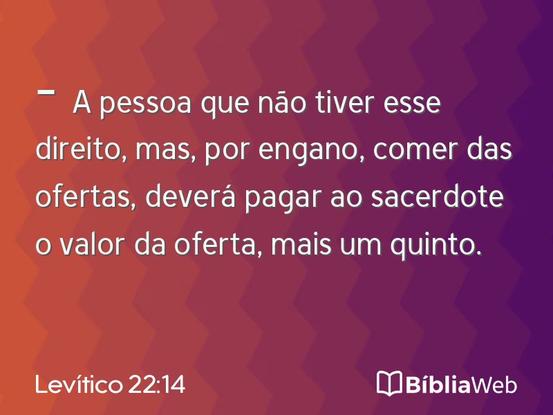 Levítico 22:14 em imagem para compartilhar