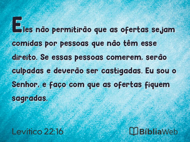 Levítico 22:16 em imagem para compartilhar
