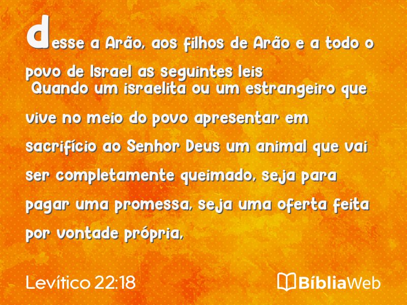 Levítico 22:18 em imagem para compartilhar