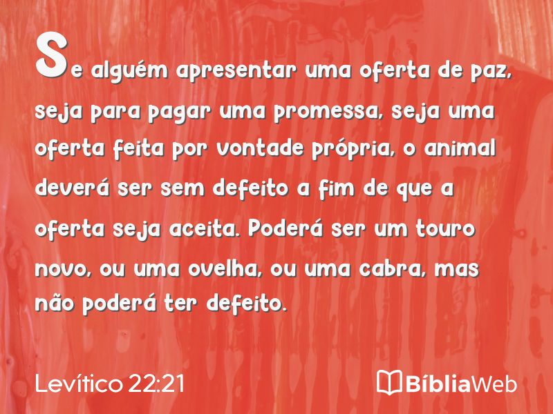 Levítico 22:21 em imagem para compartilhar