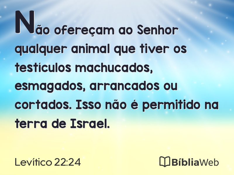 Levítico 22:24 em imagem para compartilhar