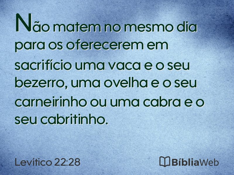 Levítico 22:28 em imagem para compartilhar