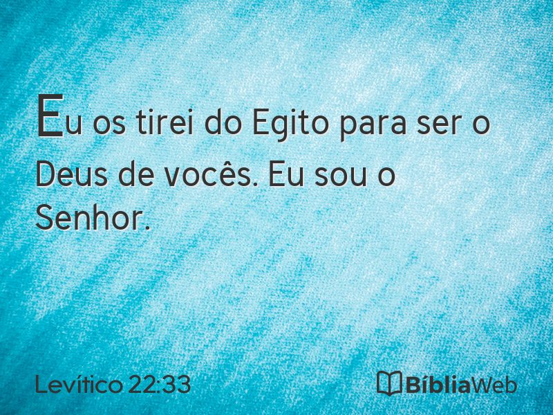 Levítico 22:33 em imagem para compartilhar