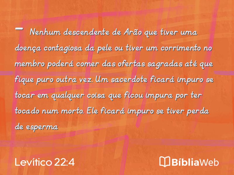 Levítico 22:4 em imagem para compartilhar