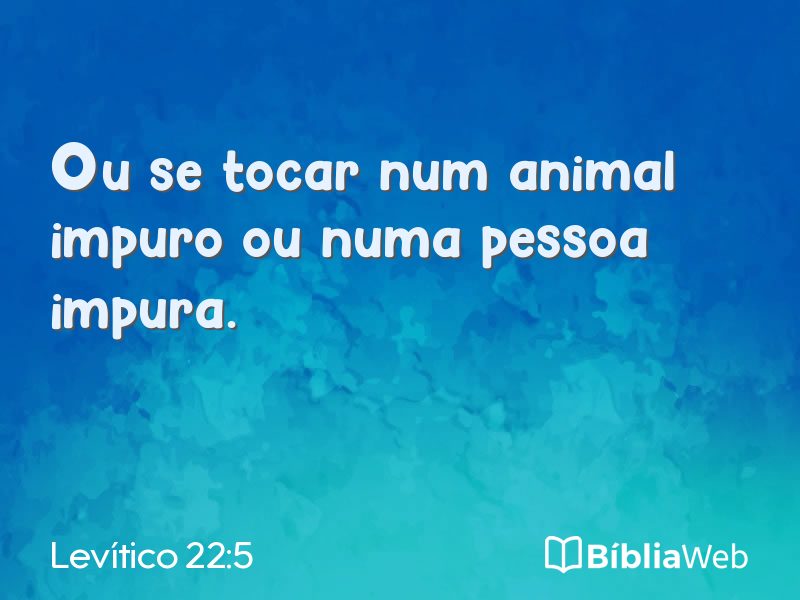 Levítico 22:5 em imagem para compartilhar