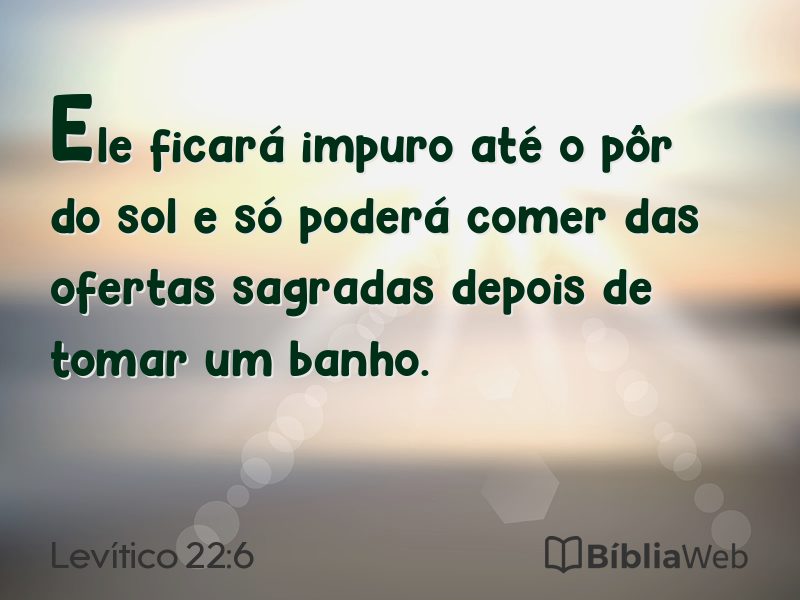 Levítico 22:6 em imagem para compartilhar