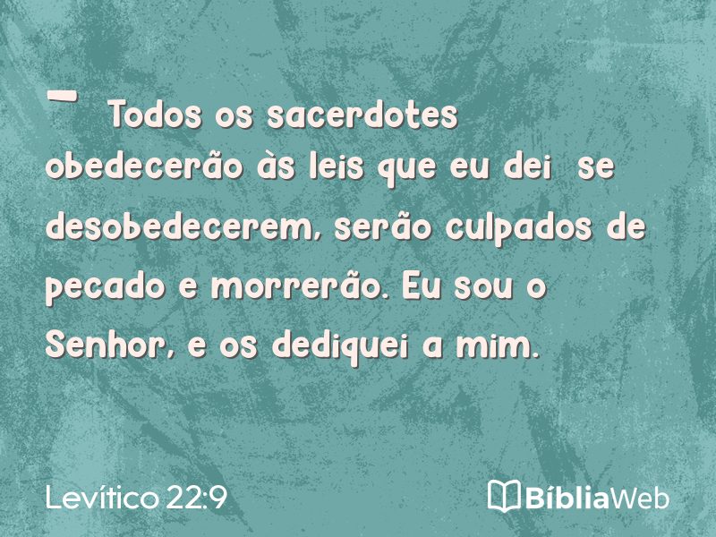 Levítico 22:9 em imagem para compartilhar