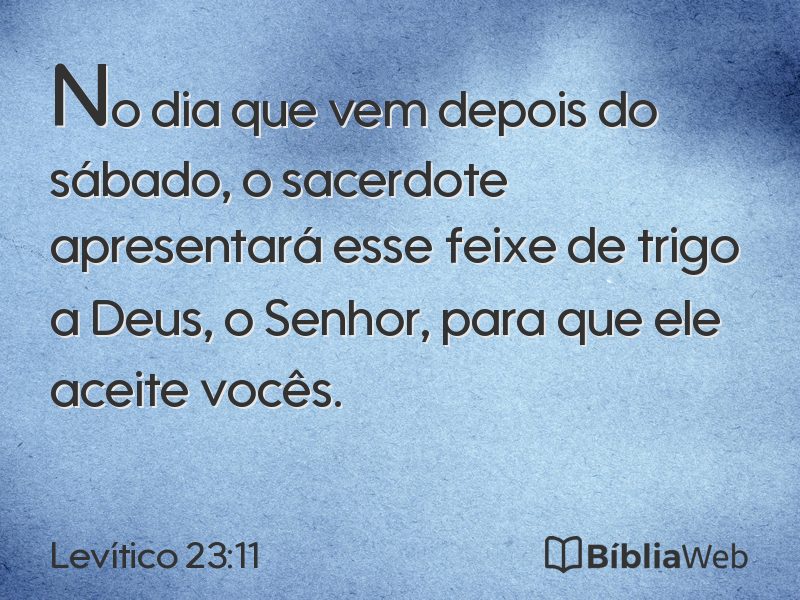 Levítico 23:11 em imagem para compartilhar