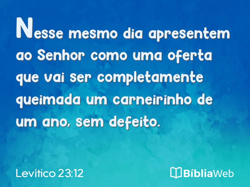 Levítico 23:12 em imagem para compartilhar