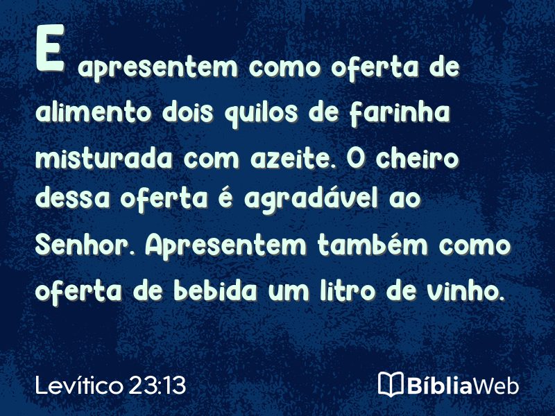 Levítico 23:13 em imagem para compartilhar