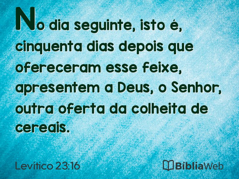 Levítico 23:16 em imagem para compartilhar