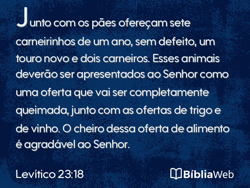 Levítico 23:18 em imagem para compartilhar