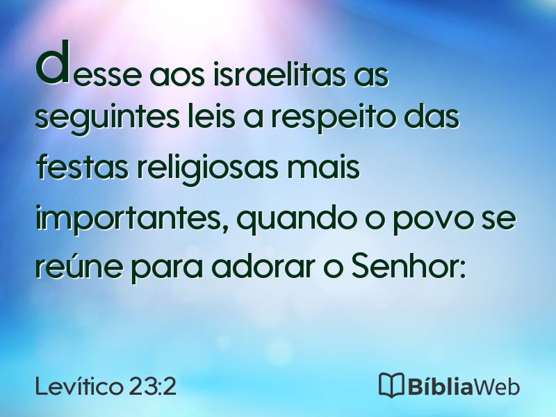 Levítico 23:2 em imagem para compartilhar