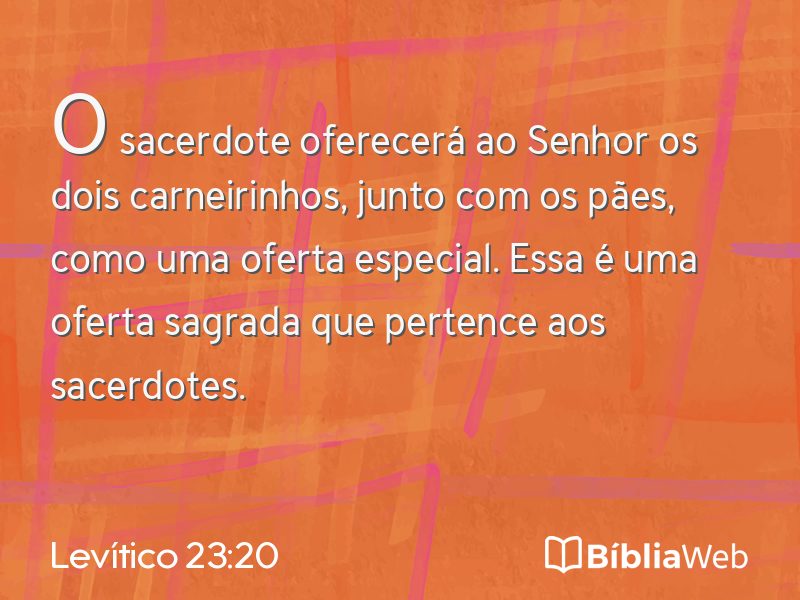 Levítico 23:20 em imagem para compartilhar