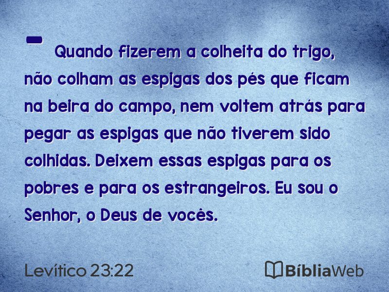 Levítico 23:22 em imagem para compartilhar
