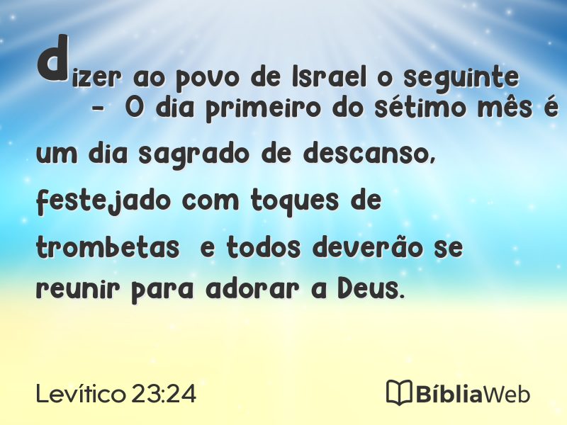 Levítico 23:24 em imagem para compartilhar