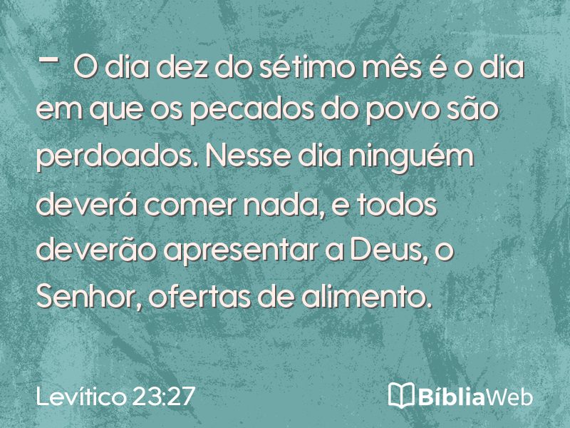 Levítico 23:27 em imagem para compartilhar