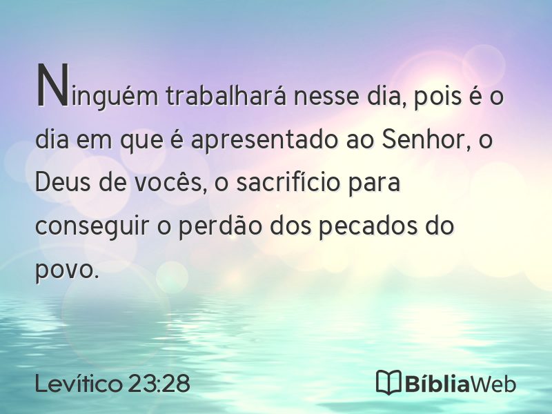Levítico 23:28 em imagem para compartilhar