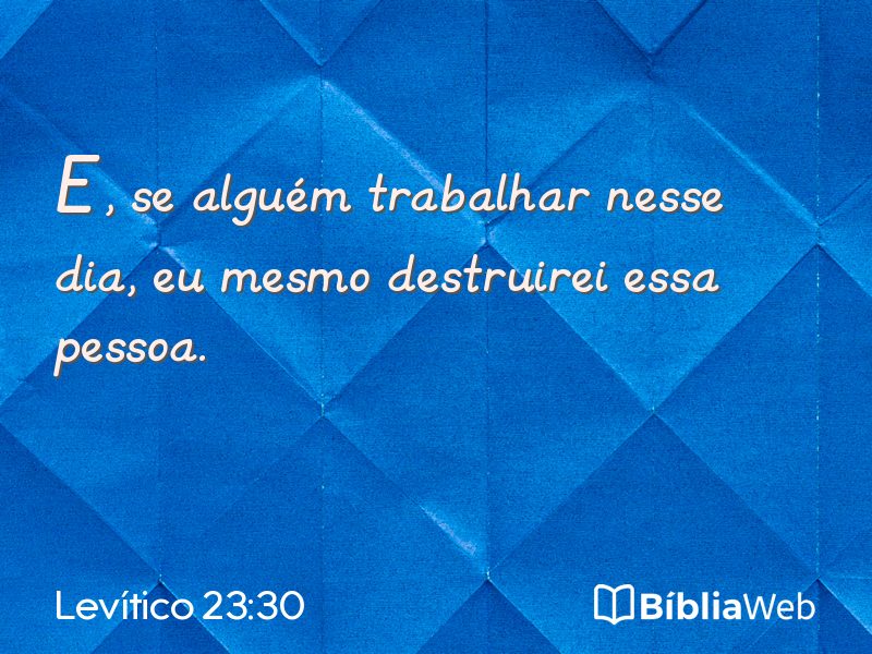 Levítico 23:30 em imagem para compartilhar
