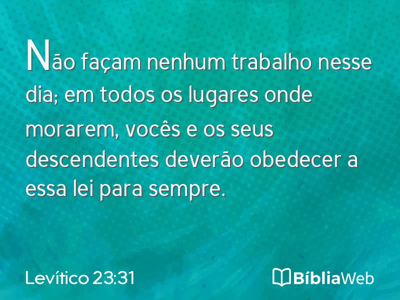Levítico 23:31 em imagem para compartilhar
